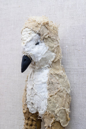 Elsie - textile bird sculpture - SOLD