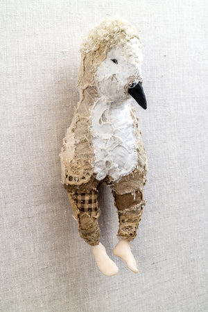 Elsie - textile bird sculpture - SOLD