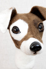 Ruthie -  Felted Jack Russell Dog Sculpture - SOLD